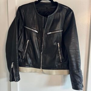 rag & bone Black Leather Moto Jacket